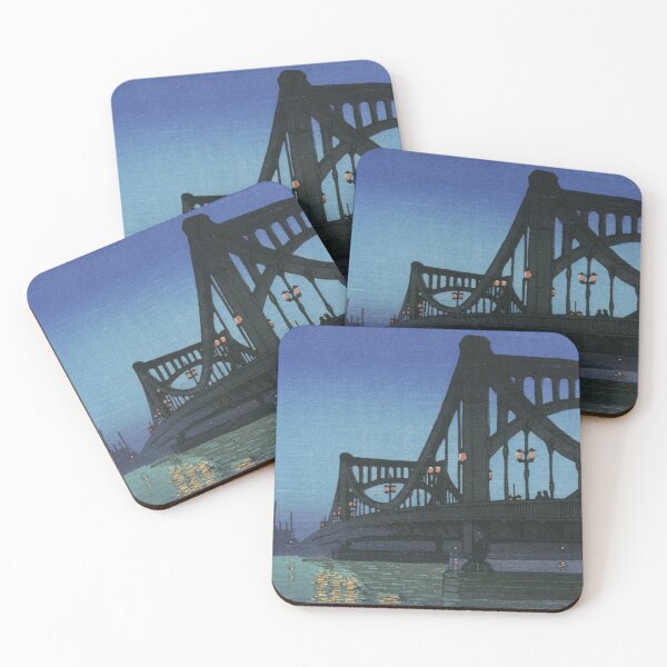 Item preview, Kiyosubashi Bridge in the Early Evening by Kawase Hasui designed and sold by Takeda-art.