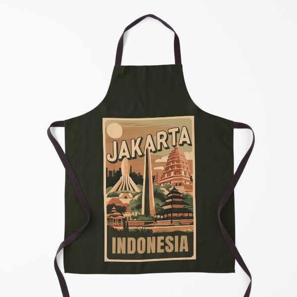 Item preview, A Vintage Travel Art of Jakarta - Indonesia designed and sold by GoodOldVintage.