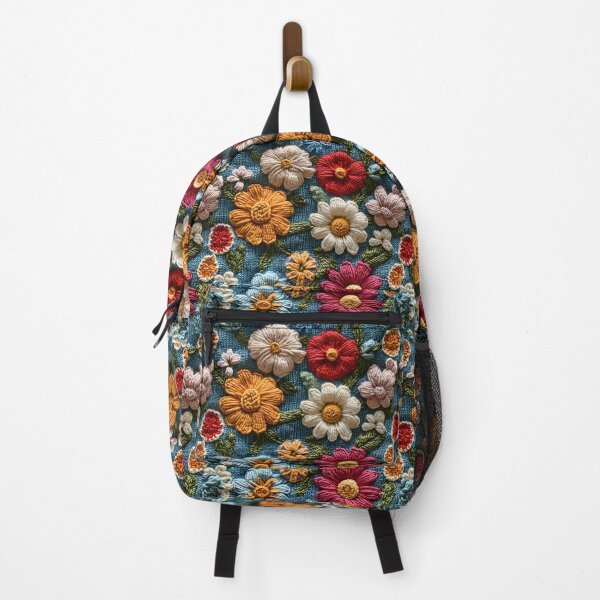 Item preview, Cute Retro Floral Boho Knitted Pattern designed and sold by SecretDicer.