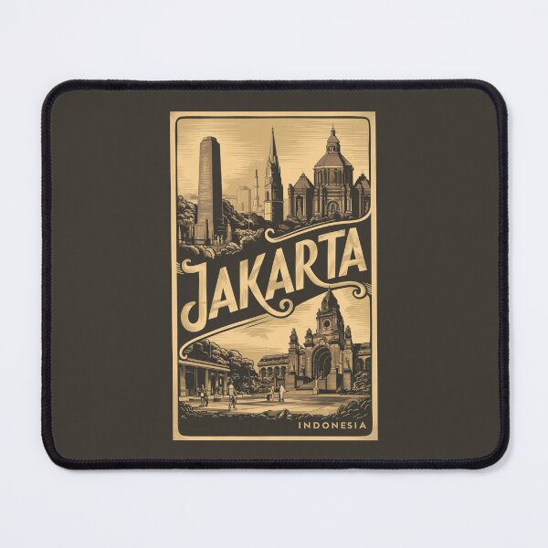 Item preview, A Vintage Travel Art of Jakarta - Indonesia designed and sold by GoodOldVintage.