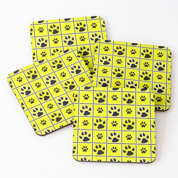 Item preview, Yellow Paw Claws Windowpane Plaid designed and sold by PatternTitan.