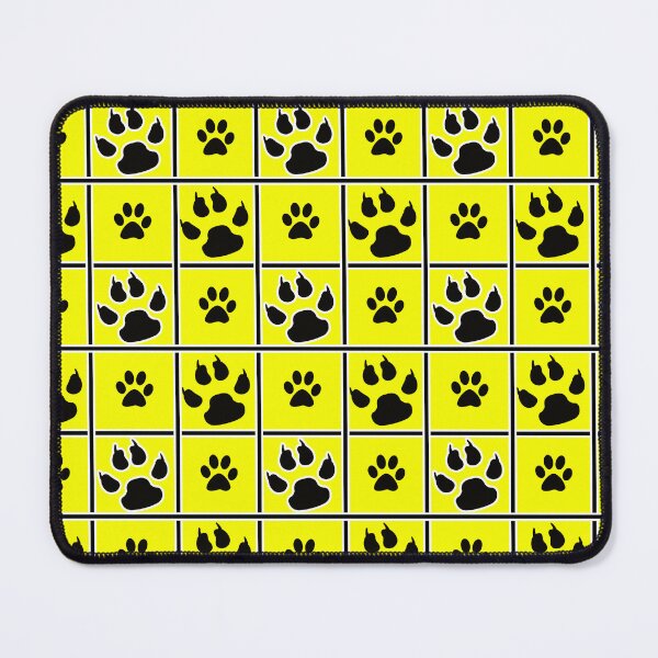 Item preview, Yellow Paw Claws Windowpane Plaid designed and sold by PatternTitan.