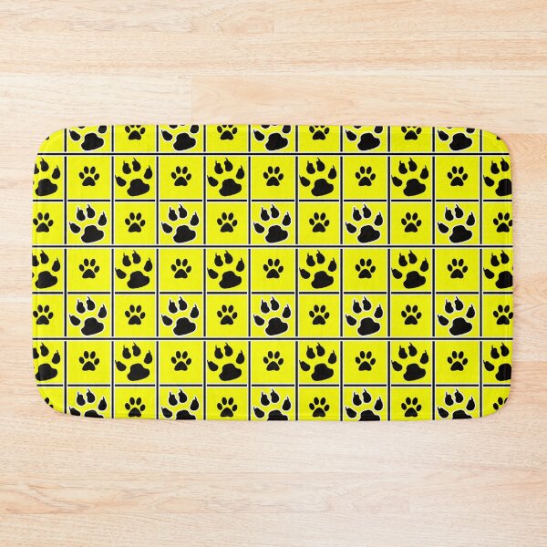 Item preview, Yellow Paw Claws Windowpane Plaid designed and sold by PatternTitan.