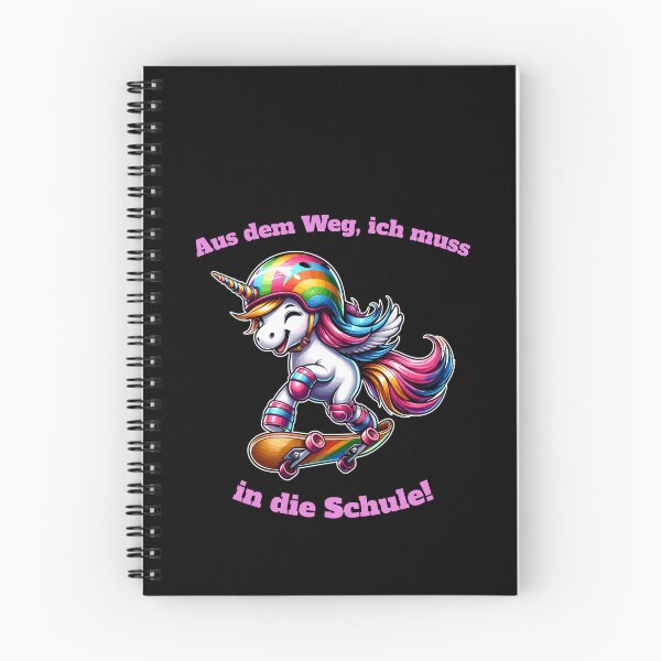 Item preview, Out Of The Way, I Have To Go To School! Skater Unicorn designed and sold by shirtorama-de.