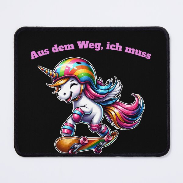 Item preview, Out Of The Way, I Have To Go To School! Skater Unicorn designed and sold by shirtorama-de.