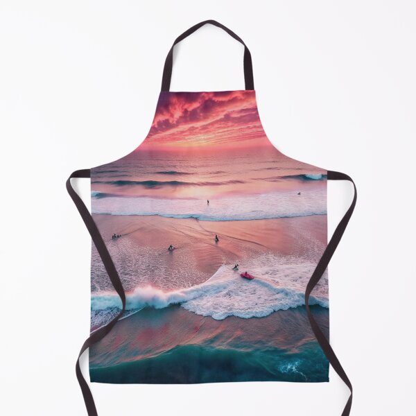 Artikelvorschau, Aerial Pink Surf Ocean Waves and Surfers from Above entworfen und verkauft von dreamprinthq.