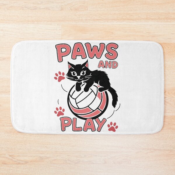Item preview, Paws and Play - Cute Volleyball Black Cat designed and sold by Kashear.