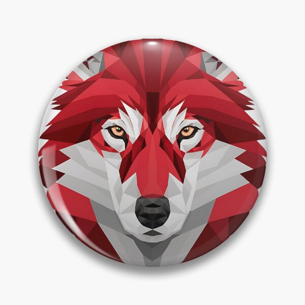 Item preview, Geometric Red Wolf - Bold Abstract Design designed and sold by Simplehue.