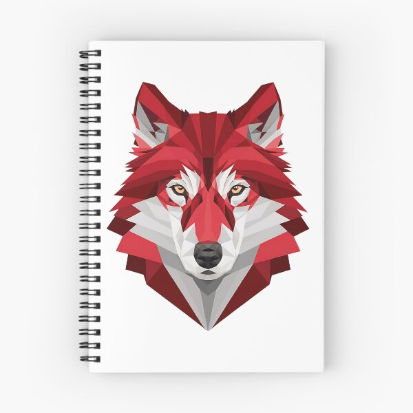 Item preview, Geometric Red Wolf - Bold Abstract Design designed and sold by Simplehue.