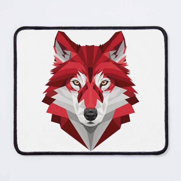 Item preview, Geometric Red Wolf - Bold Abstract Design designed and sold by Simplehue.