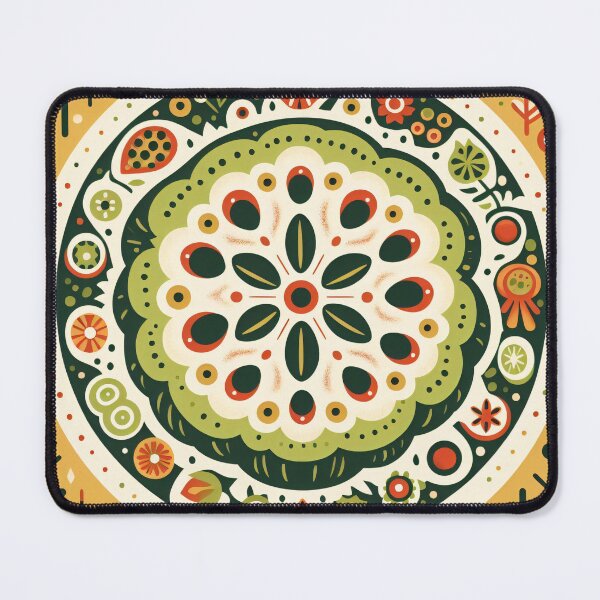 Item preview, Whimsical Lotus Seed Pod Illustration - Colourful Botanical Art yellow cream green designed and sold by FOLK ART FUSION by heidiannemorris.