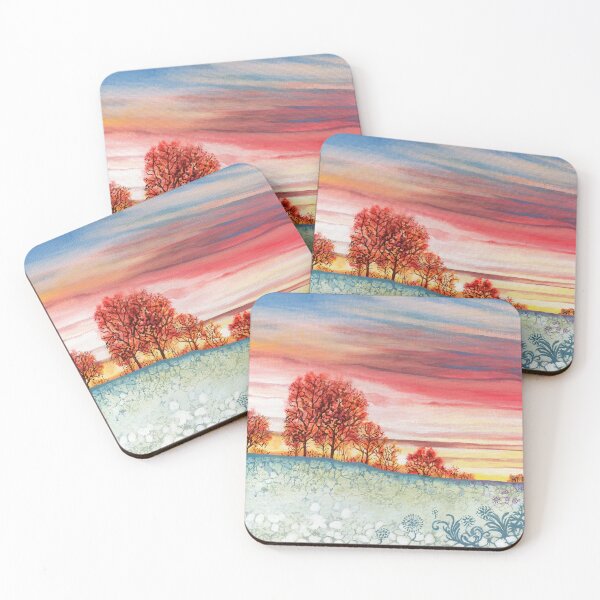 Item preview, Sunset Trees 2 (acrylic on canvas) designed and sold by Painting By Nature.