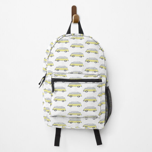 Item preview, Yellow Vintage Van with Surfboard designed and sold by arishatz.