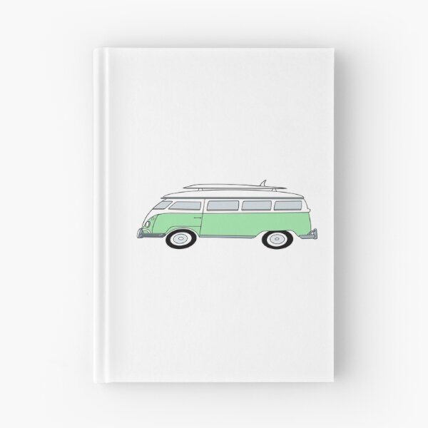 Item preview, Green Vintage Van with Surfboard  designed and sold by arishatz.