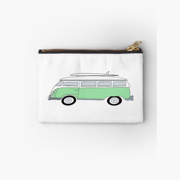 Item preview, Green Vintage Van with Surfboard  designed and sold by arishatz.
