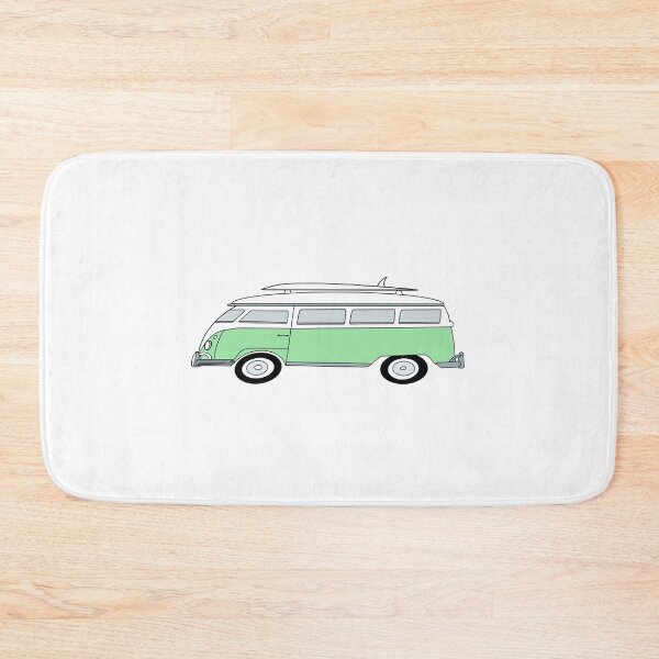 Item preview, Green Vintage Van with Surfboard  designed and sold by arishatz.