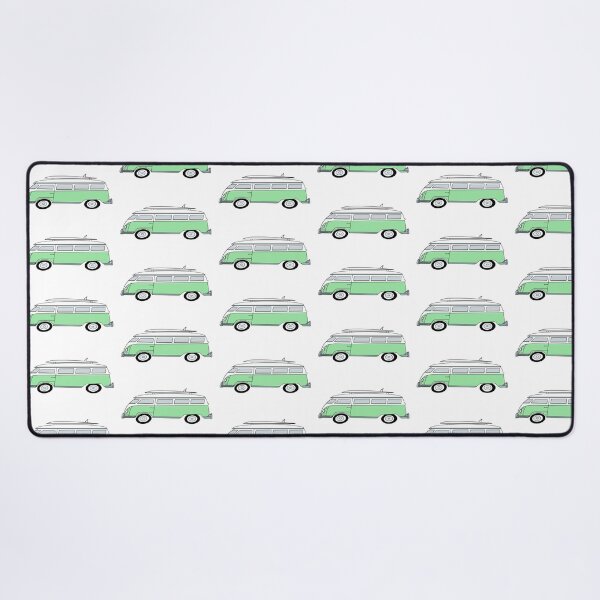 Item preview, Green Vintage Van with Surfboard designed and sold by arishatz.