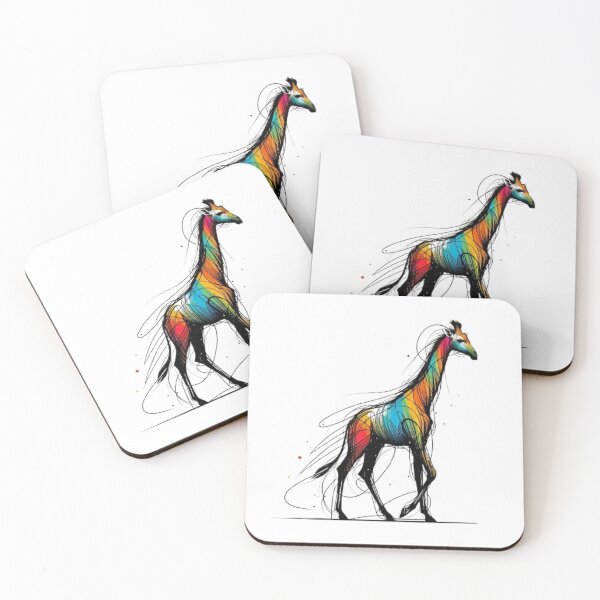 Item preview, Rainbow Giraffe - Fancy Illustration designed and sold by FugitiveLJ27.