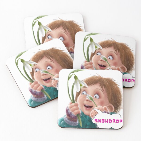 Item preview, watercolor angelic snowdrop flowers held by a boy designed and sold by Art3mis777.