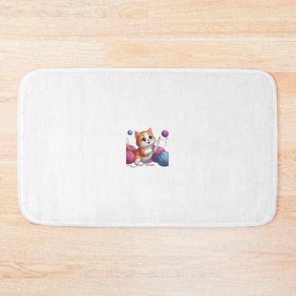 Item preview, A kitten is playing with a ball of wool. designed and sold by liugr-dl.