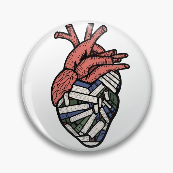 Item preview, Heart of Knowledge: Artistic Anatomical Book Heart Design - Book Lover designed and sold by booksinthelab.