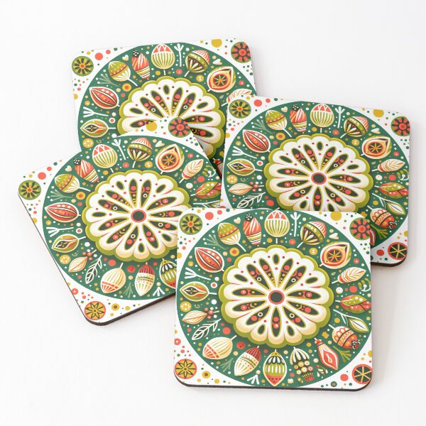 Item preview, Whimsical Lotus Seed Pod Illustration - Colourful Botanical Art yellow cream green designed and sold by FOLK ART FUSION by heidiannemorris.