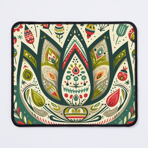 Item preview, Whimsical Lotus Seed Pod Illustration - Colourful Botanical Art yellow cream green designed and sold by FOLK ART FUSION.