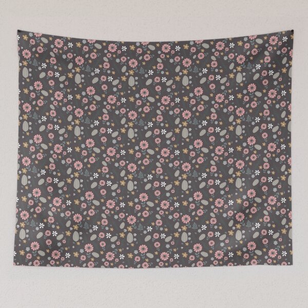 Item preview, Fleurs en Gris Flowers in Grey designed and sold by soulcanvasclltv.