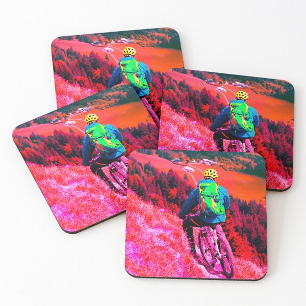 Item preview, Abstract MTB Rider on Mountain Side designed and sold by GrizzlyCollective.