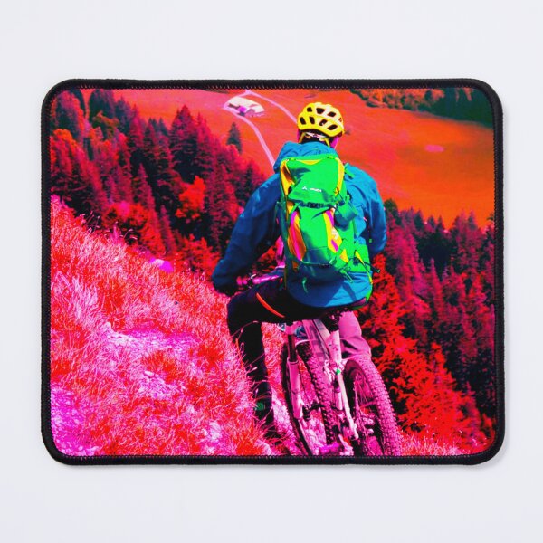 Item preview, Abstract MTB Rider on Mountain Side designed and sold by GrizzlyCollective.