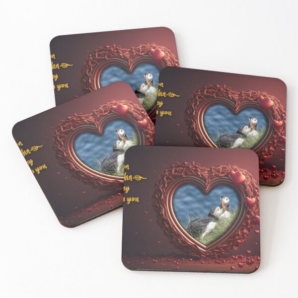 Item preview, Valentine's Day Card - Puffins - I'm Puffin Lucky to Have You designed and sold by jrtwynam.