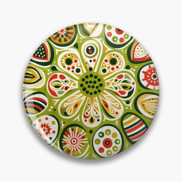 Item preview, Whimsical Lotus Seed Pod Illustration - Colourful Botanical Art yellow cream green designed and sold by FOLK ART FUSION by heidiannemorris.