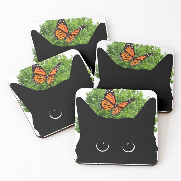 Item preview, Witchy Black Cat and Butterfly  designed and sold by WildWoodlandWitch.