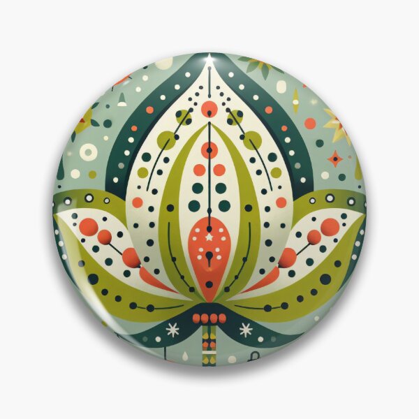 Item preview, Whimsical Lotus Seed Pod Illustration - Colourful Botanical Art yellow cream green by heidiannemorris designed and sold by FOLK ART FUSION by heidiannemorris.
