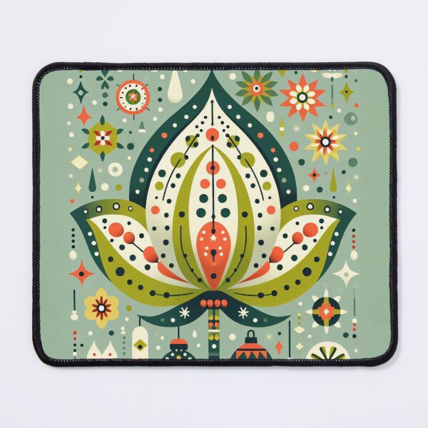 Item preview, Whimsical Lotus Seed Pod Illustration - Colourful Botanical Art yellow cream green by heidiannemorris designed and sold by FOLK ART FUSION by heidiannemorris.