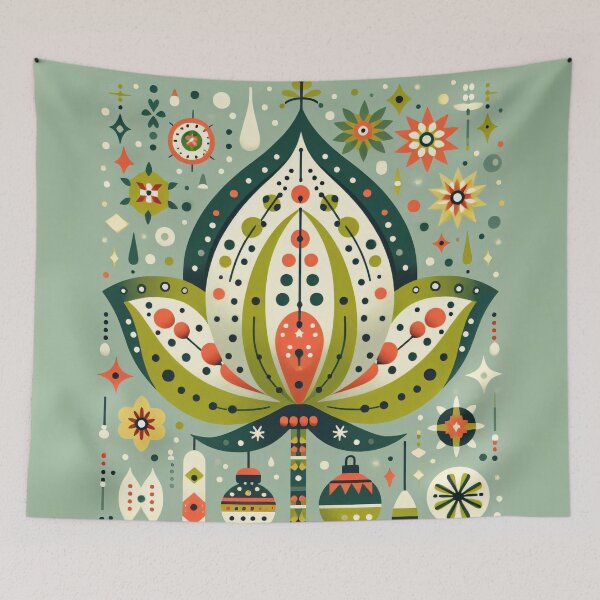 Item preview, Whimsical Lotus Seed Pod Illustration - Colourful Botanical Art yellow cream green by heidiannemorris designed and sold by FOLK ART FUSION.