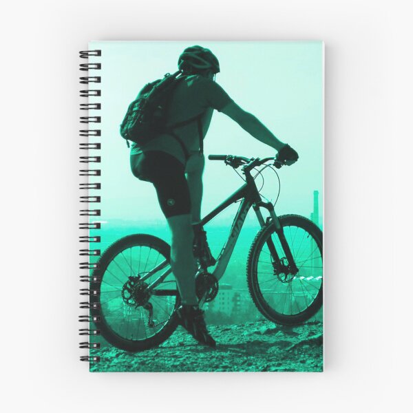 Item preview, Mountain Biker Overlooking Cityscape designed and sold by GrizzlyCollective.