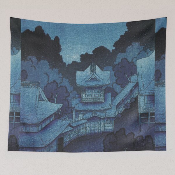 Item preview, Mountain Temple in Sendai by Kawase Hasui designed and sold by Takeda-art.