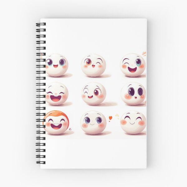 Item preview, Set of cute spherical characters with various happy expressions. designed and sold by MystiS.