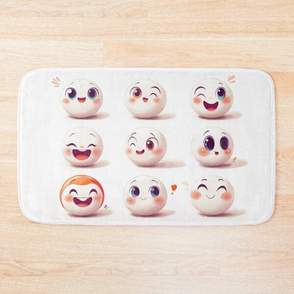 Item preview, Set of cute spherical characters with various happy expressions. designed and sold by MystiS.