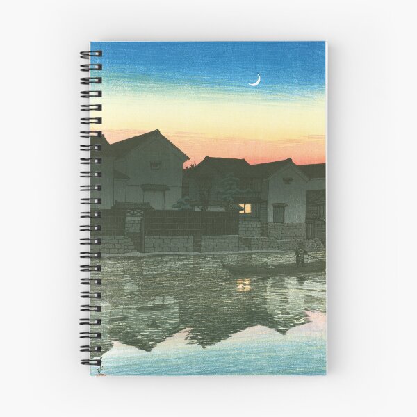 Item preview, Crescent Moon Matsue at Izumo by Kawase Hasui designed and sold by Takeda-art.