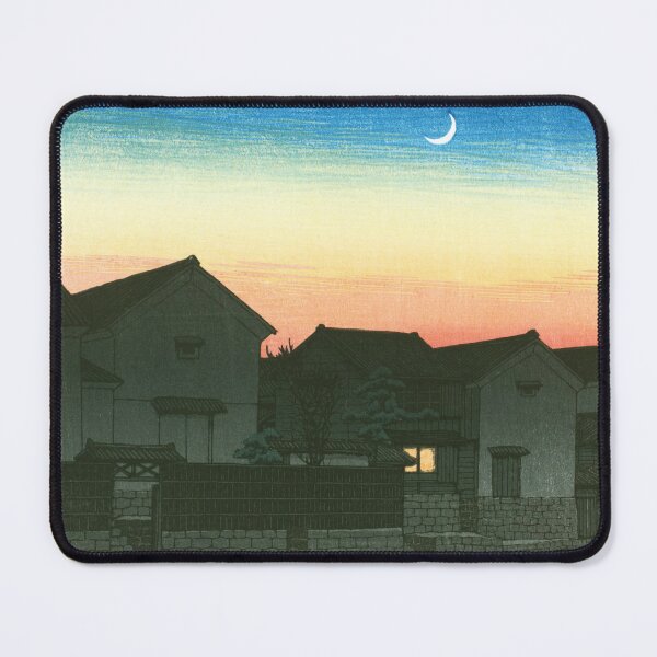Item preview, Crescent Moon Matsue at Izumo by Kawase Hasui designed and sold by Takeda-art.