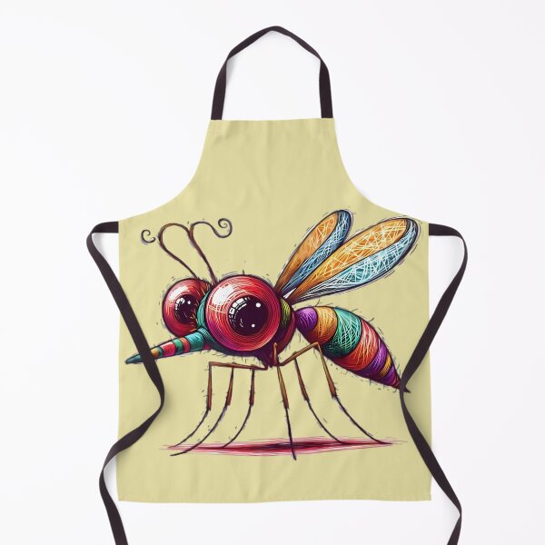 Item preview, Mosquito with Big Eyes and Long Snout - Colorful Scribble Art designed and sold by beyazart.