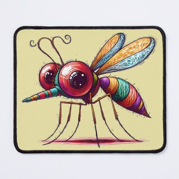 Item preview, Mosquito with Big Eyes and Long Snout - Colorful Scribble Art designed and sold by beyazart.
