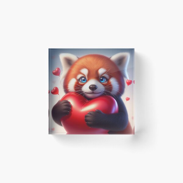 Item preview, Valetine Red Panda 3 designed and sold by PANDALOVEART.