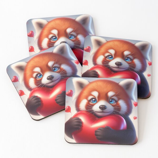 Item preview, Valetine Red Panda 3 designed and sold by PANDALOVEART.