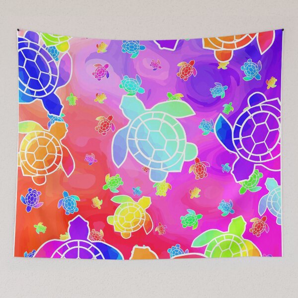 Item preview, Rainbow Sea Turtle Art designed and sold by Sartoris Art.