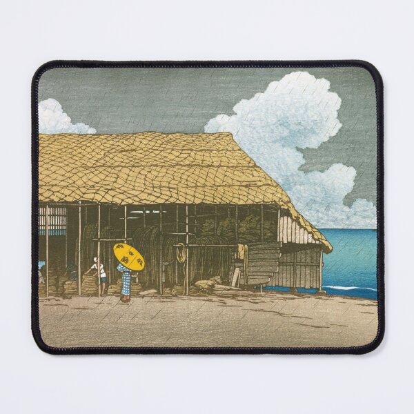 Item preview, Beach Shed at Etchu Himi by Kawase Hasui designed and sold by Takeda-art.
