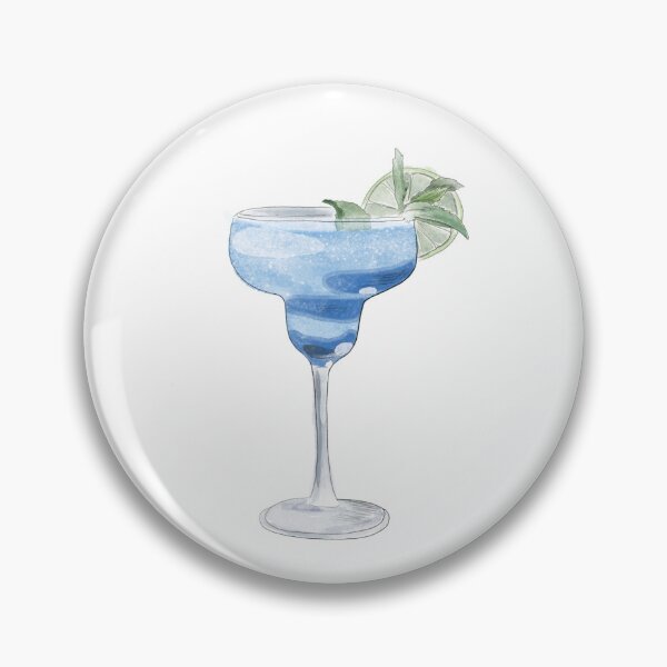 Item preview, Blue Cocktail Watercolor Illustration designed and sold by sandexperiment.