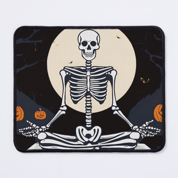 Item preview, Spooky yoga Halloween skeleton designed and sold by misslizzyspin.